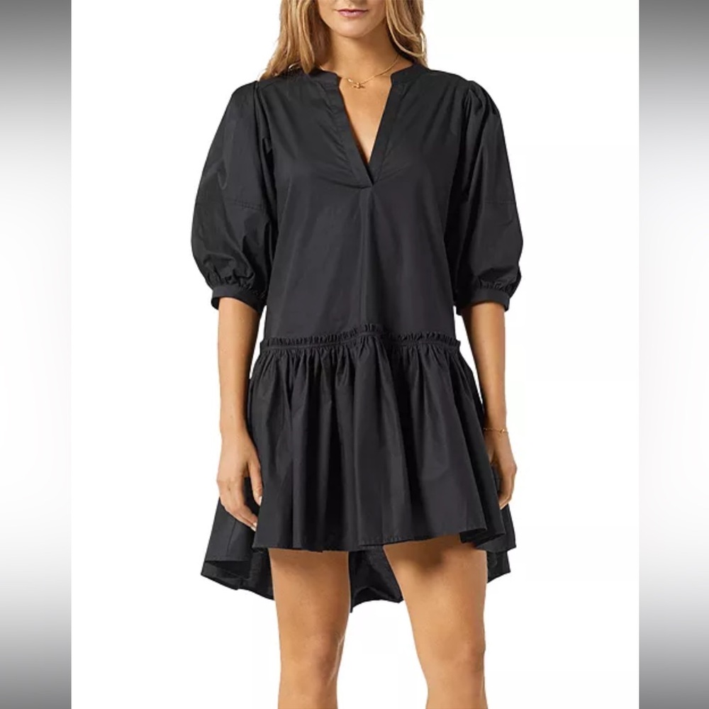 🔥🔥🔥NEW Joie Courtrine High Low Black Dress - Picture 2 of 12